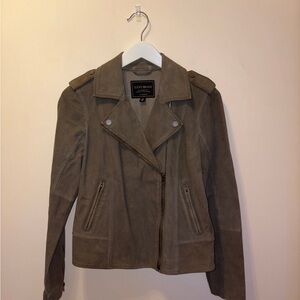 Lucky Brand Suede leather moto jacket
